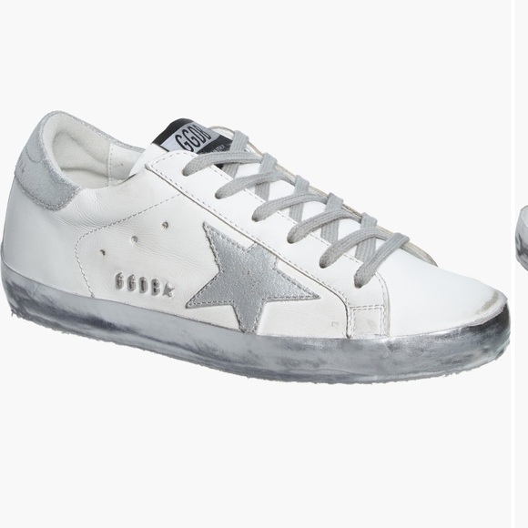 Golden Goose Shoes - New Golden Goose Super Star White/Silver/Ice Star Sneakers Size 37